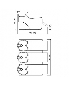 Мойка парикмахерская "FLATIRON SHIATSU 3P"