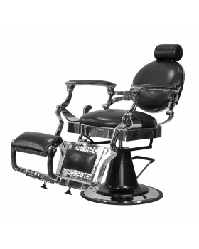 Кресло мужское барбер "Ричард" хромированный каркас
