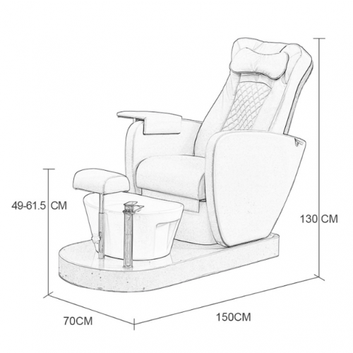 Педикюрное СПА-кресло "HZ-1016D"