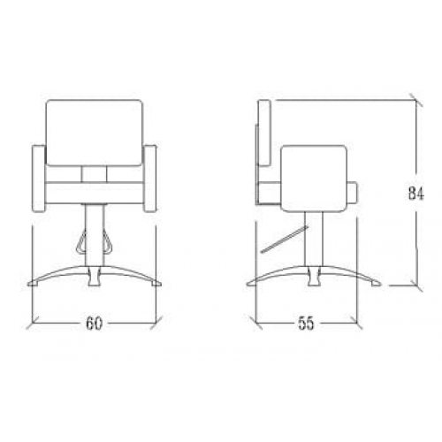 Кресло парикмахерское "Cube"