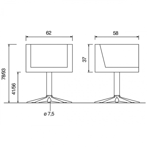 Кресло парикмахерское "KUBIKA"