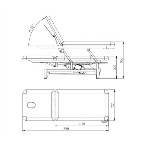 Косметологическая кушетка "HZ-3684A" 1 мотор