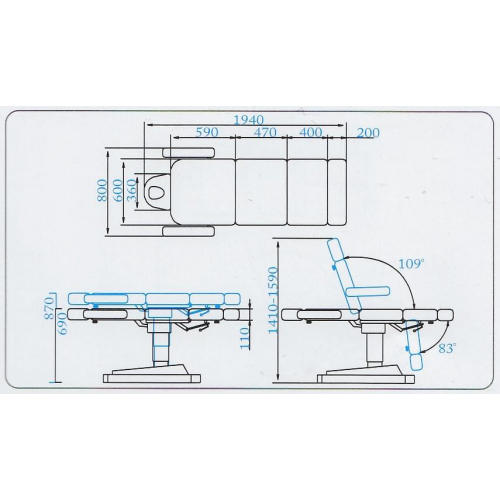 Косметологическое кресло "SD-3803A"