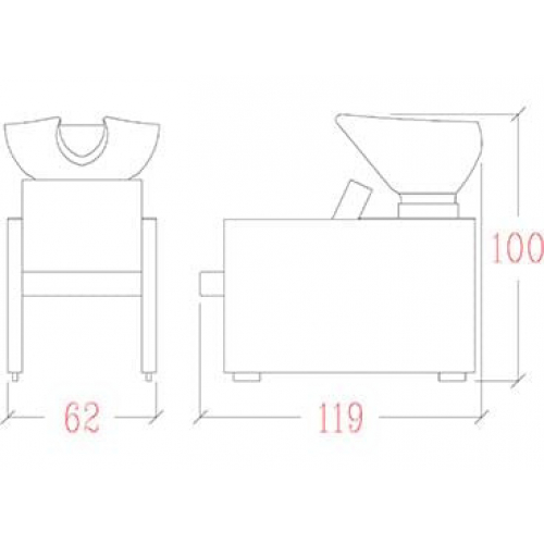 Мойка парикмахерская "KUBIK FLAT"
