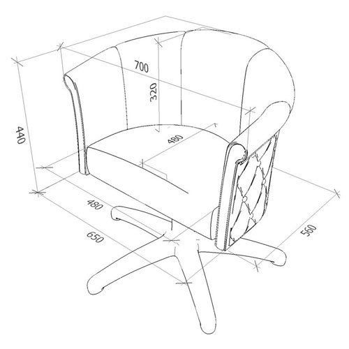 Кресло парикмахерское "Secret"
